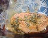 A picture of step 4 of Creamy Spinach Cheese Stuffed Chicken Served With Hummus.