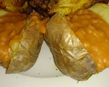 A picture of step 2 of Air Fried Baked Potato With Cheesy Baked Beans.