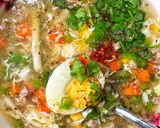 Hình bước làm 5 của món Soup Thịt Băm Trứng Gà