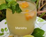 A picture of step 10 of Mangonade(lemonade with Raw Mango & Ripe mango Icecubes).