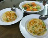 Hình bước làm 7 của món Cơm rang bí đỏ