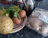 Foto del paso 1 de la receta: Huevo escalfado con patatas y setas