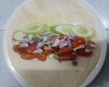 รูปขั้นตอนการทำที่ 4 ของ Chicken wrap ตอติญ่าไก่