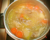 Foto del paso 3 de la receta: Caldo de ave con tacos de jamón