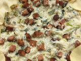 Torta salata pancetta porro zucchine (vegan)