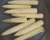 A picture of step 1 of Baby corn stir fry.