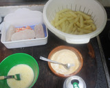 Foto del paso 2 de la receta: Merluza y gambas rebozadas con patatas fritas