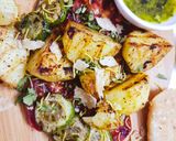 A picture of step 4 of Chatpaty Aloo.