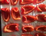 A picture of step 1 of Mouhammara (محمّرة) - Red pepper with walnut dip.