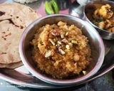 A picture of step 6 of Gujarati thali.