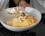 รูปขั้นตอนการทำที่ 7 ของ "ข้าวไข่ข้นกุ้งผัดพริก" ด้วยข้าวญี่ปุ่นโนริตาเกะ