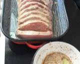 Tűzdelt karaj zöldfűszeres, joghurtos burgonyával recept fázis 2 fotója
