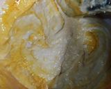 A picture of step 4 of Vanilla waffles glazed with honey.