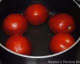 A picture of step 1 of Persian tomato stew (pamador ghatogh).