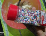 A picture of step 5 of Chefs Hat Rainbow Sprinkle Giant Cookie.