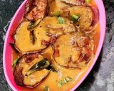 A picture of step 4 of Brinjal Kadhi.