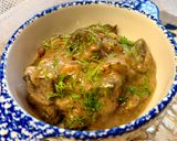 A picture of step 6 of Venison with Wild Mushrooms in Mustard-Honey Sauce.