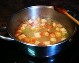 Foto del paso 5 de la receta: Sopa de ajetes con jamón curado de pavo