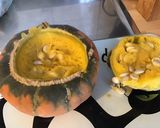 Une image de l'étape 11 de Courge turban turc farcie cantal et lardons.