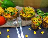 A picture of step 3 of Corn Bhel.