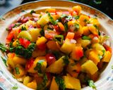 A picture of step 4 of Mango Salsa Salad.