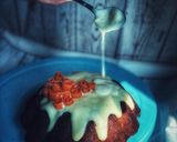A picture of step 3 of Carrot Cake with Cream Cheese Frosting (wheat and eggless).