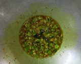 A picture of step 4 of Suki bhaji (potato sabji).