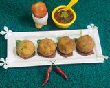 A picture of step 13 of Cheese balls with herb 🌿 tomato 🍅sauce.
