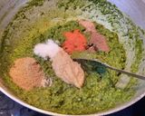 A picture of step 3 of Palak-paneer kofte.