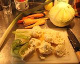 Foto del paso 1 de la receta: Caterba de vegetales, salchicheada y lacteada