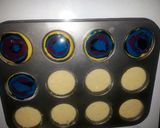 A picture of step 6 of Rainbow cupcakes# cupcakes contest#.