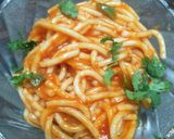 A picture of step 7 of Spicy Chilli Spaghetti (Jain and Regular).