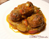 Foto del paso 16 de la receta: Albóndigas en salsa de berenjenas y cebollas