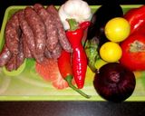 A picture of step 1 of Alexandrian Sausage.