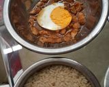 Foto langkah ke 5 dari resep Nasi Tim Ayam Jamur.