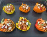 A picture of step 5 of Stuffed peppers with Thai red curry couscous 🫑 🍅.