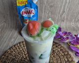 Foto langkah ke 6 dari resep Selendang Mayang khas Betawi Super Creamy Kekinian with cheese foam dan puding karakter.