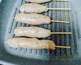 A picture of step 1 of Falahari Kebabs with minty dip.
