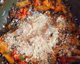 A picture of step 4 of Mogri and Eggplant Curry.