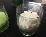 A picture of step 2 of Double layer Agar Agar (china grass) Dessert💚🇵🇰💚🇵🇰💚🇵🇰💚🇵🇰💚🇵🇰#ilovepakistanMotivational Post.