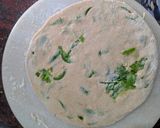 A picture of step 3 of Shimla Mirch paratha.