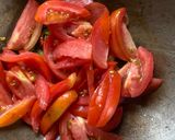 A picture of step 7 of Pesarattu with tangy, spicy Thokku.