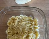 Une image de l'étape 1 de Banana Bread au beurre de cacahuètes et pépites de chocolat sans gluten ni lactose.