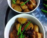 Hình bước làm 8 của món Khoai sọ kho thịt ba chỉ