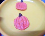 A picture of step 4 of Eggless Pumpkin shape Cashew cookies.