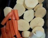 A picture of step 1 of Oven-Baked Chicken with Vegetables.