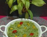 A picture of step 5 of Garlic Palak Pulao From Left Over Rice.