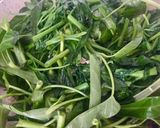 Foto langkah ke 2 dari resep Tumis Kangkung Daging.