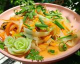 Hình bước làm 2 của món Cải thìa xào cà rốt hành tây