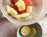 A picture of step 2 of Colourful and Powerful Detox-Watermelon🍉Cucumber🥒Lemon🍋 (Quick 5 Minutes).